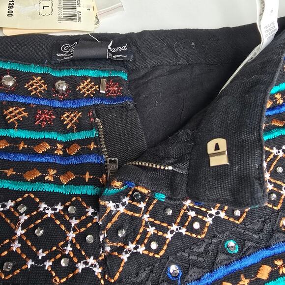 Lucky Brand Sequin Embroidered Festival Shorts Mid Rise Size L NWT - Picture 8 of 13